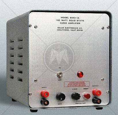 Solar 6552-1A Solid State Audio Amplifier 100 Watt 
